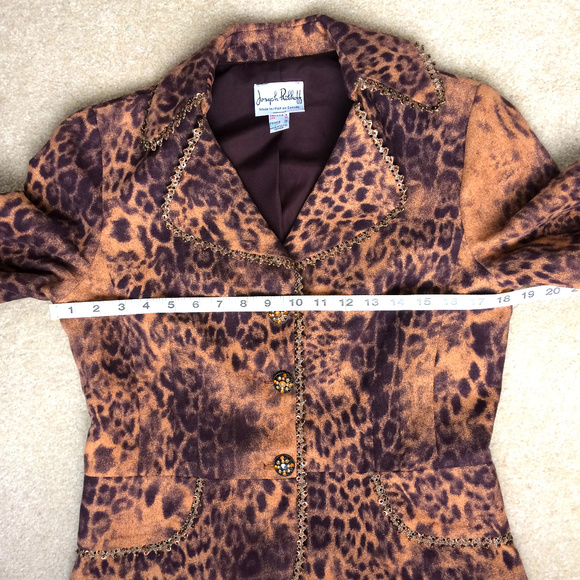 Joseph Ribkoff Beaded Soft Cheetah Print jacket 8 - Picture 5 of 7